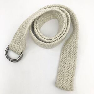 Cream Tan Woven Soft Flex Summer Beach Nautical Belt